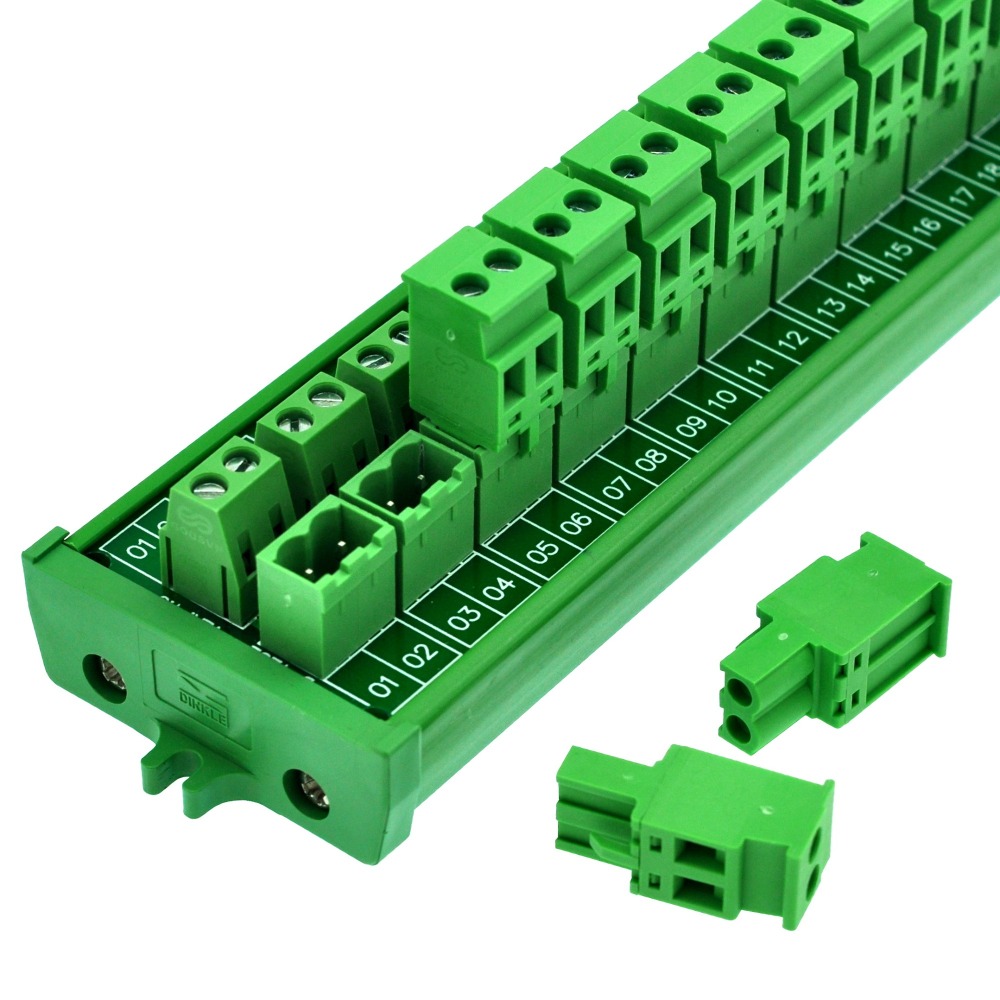 Screw mount 10A/300V 12x2 Pole Pluggable Side Wiring Terminal Block Module