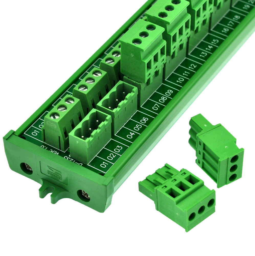 Screw mount 10A/300V 8x3 Pole Pluggable Side Wiring Terminal Block Module