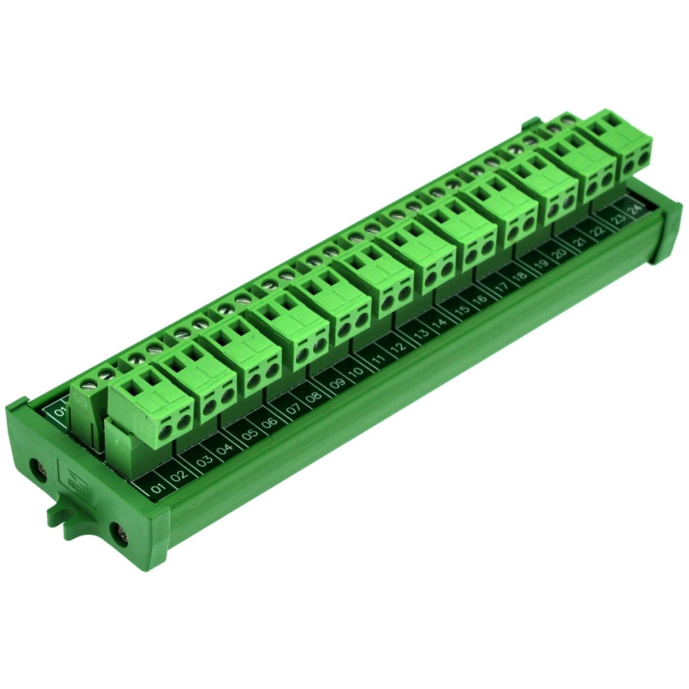 Screw mount 10A/300V 12x2 Pole Pluggable Top Wiring Terminal Block Module