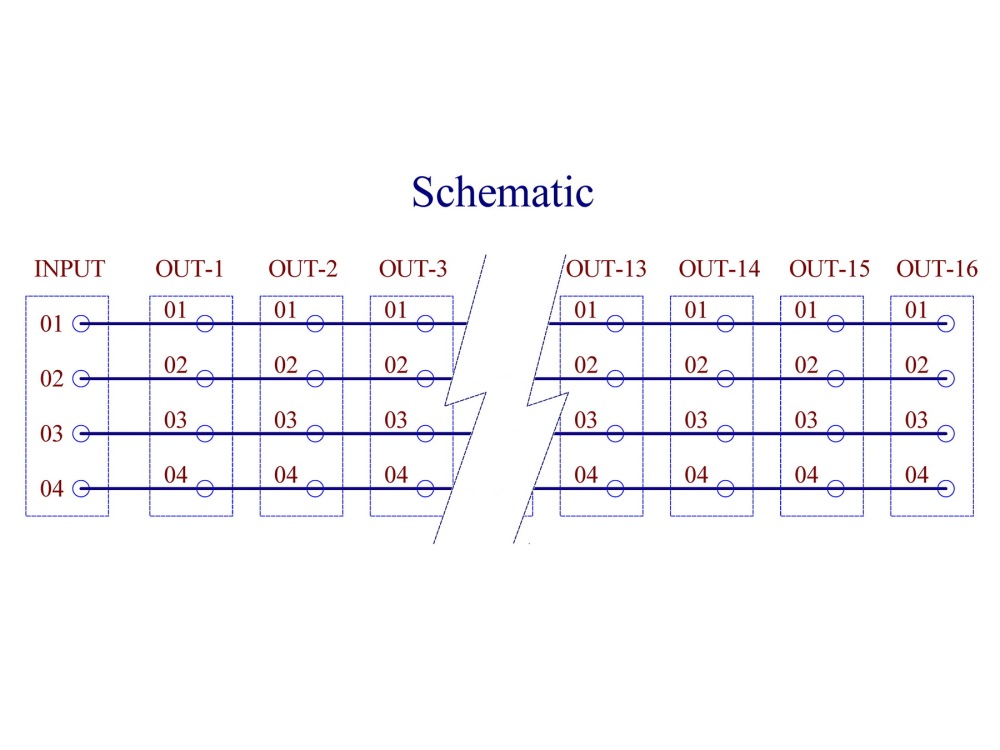 DIN Rail Mount 10A/300V 16x4 Pole Pluggable Screw Terminal Block Distribution Module