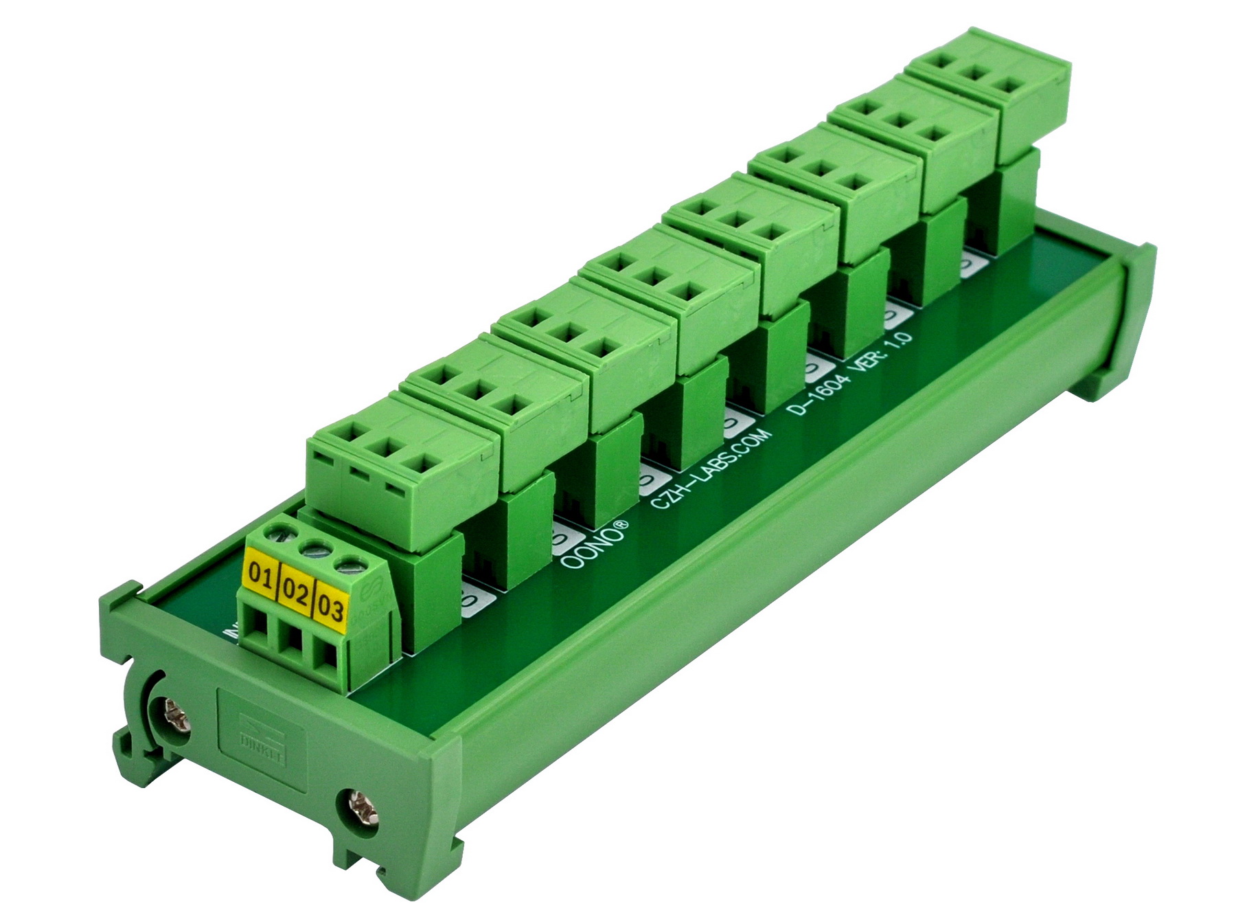 DIN Rail Mount 10A/300V 8x3 Pole Pluggable Screw Terminal Block ...