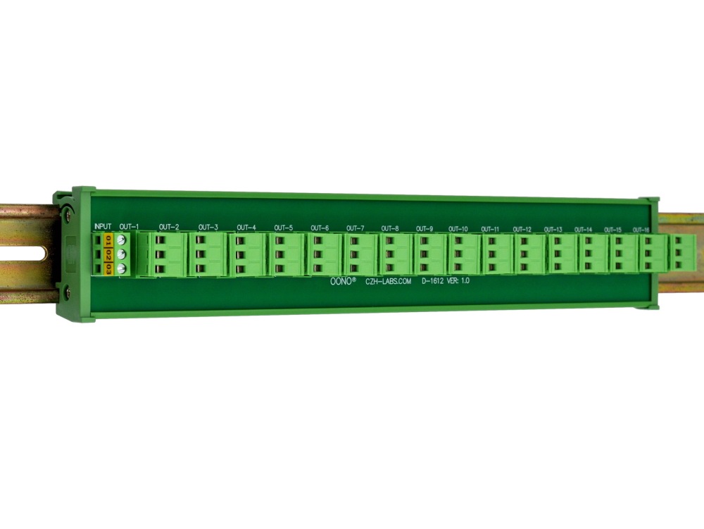 DIN Rail Mount 10A/300V 16x3 Pole Pluggable Screw Terminal Block Distribution Module