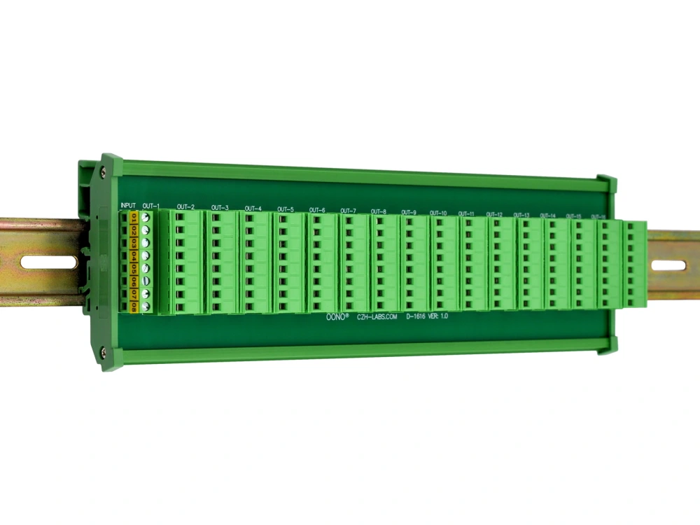 DIN Rail Mount 10A/300V 16x8 Pole Pluggable Screw Terminal Block ...