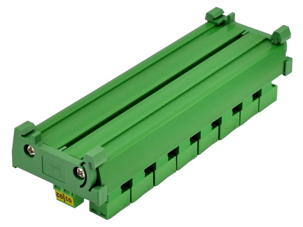 DIN Rail Mount 10A/300V 16x2 Pole Pluggable Screw Terminal Block Distribution Module