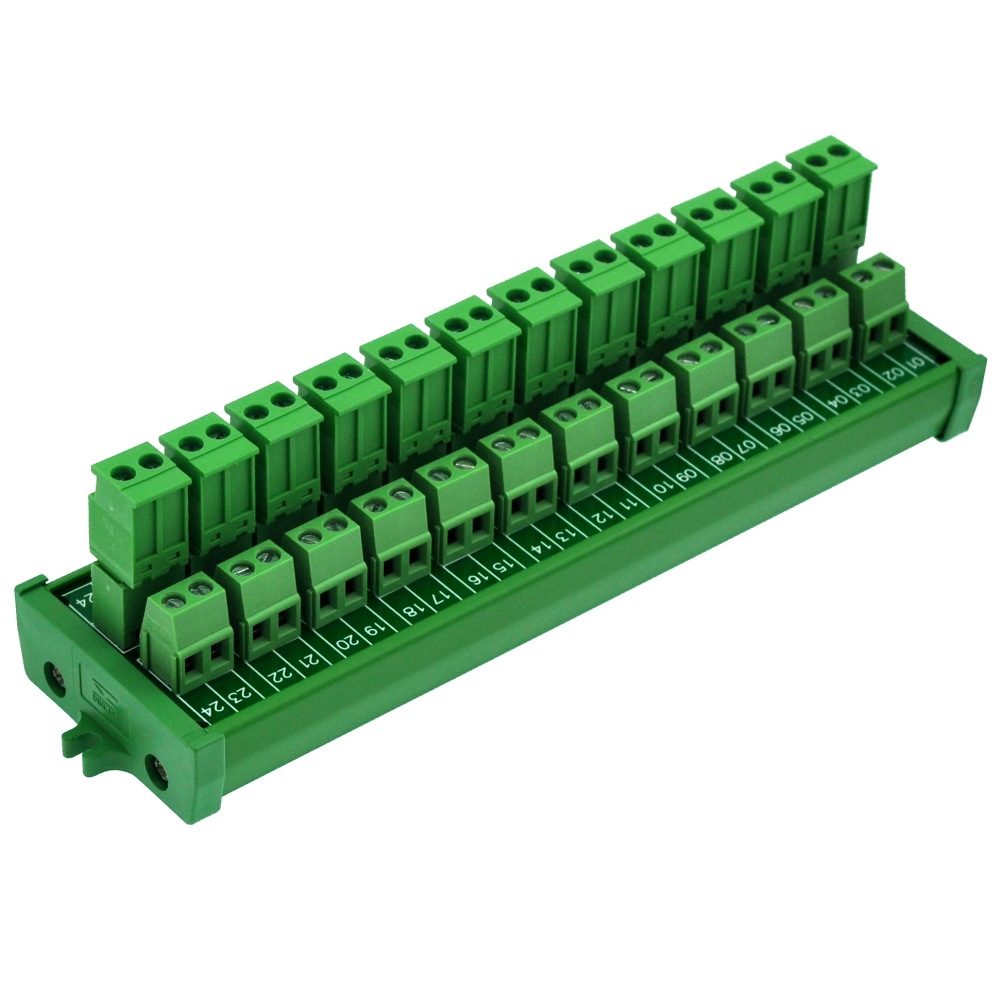 Screw mount 10A/300V 12x2 Pole Pluggable Side Wiring Terminal Block Module