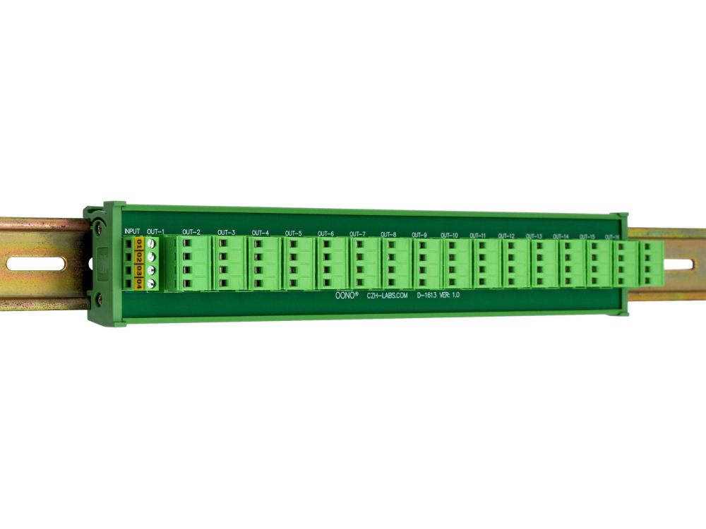 DIN Rail Mount 10A/300V 16x4 Pole Pluggable Screw Terminal Block Distribution Module