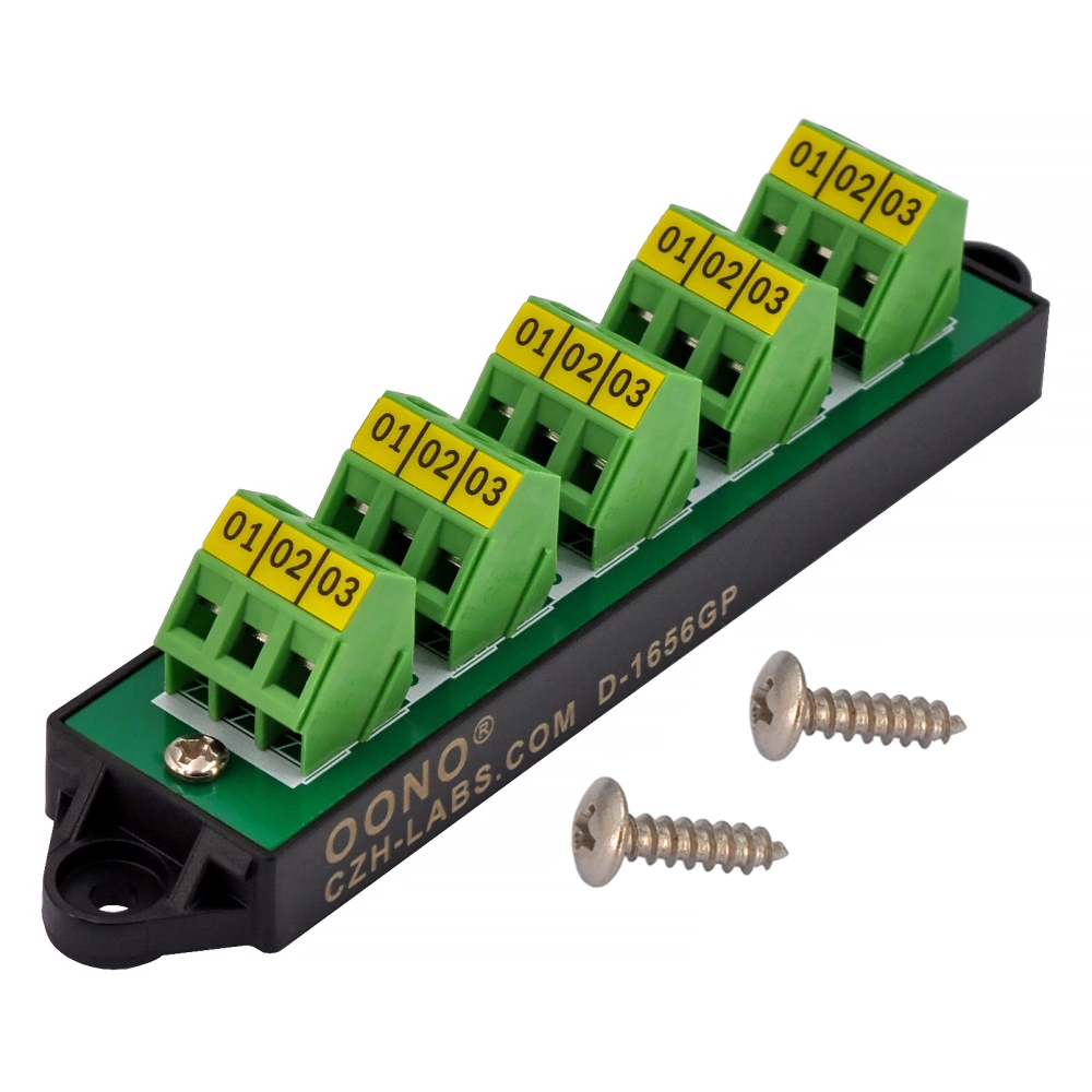 Stvs Position Module 16Amp 300V 3x5 Position Terminal Block Distribution Module. OONO D-1656GP