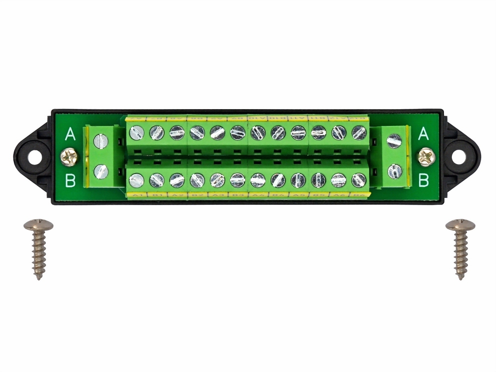 16Amp 48V 2x12 Position Terminal Block Distribution Module. OONO D-1410GP