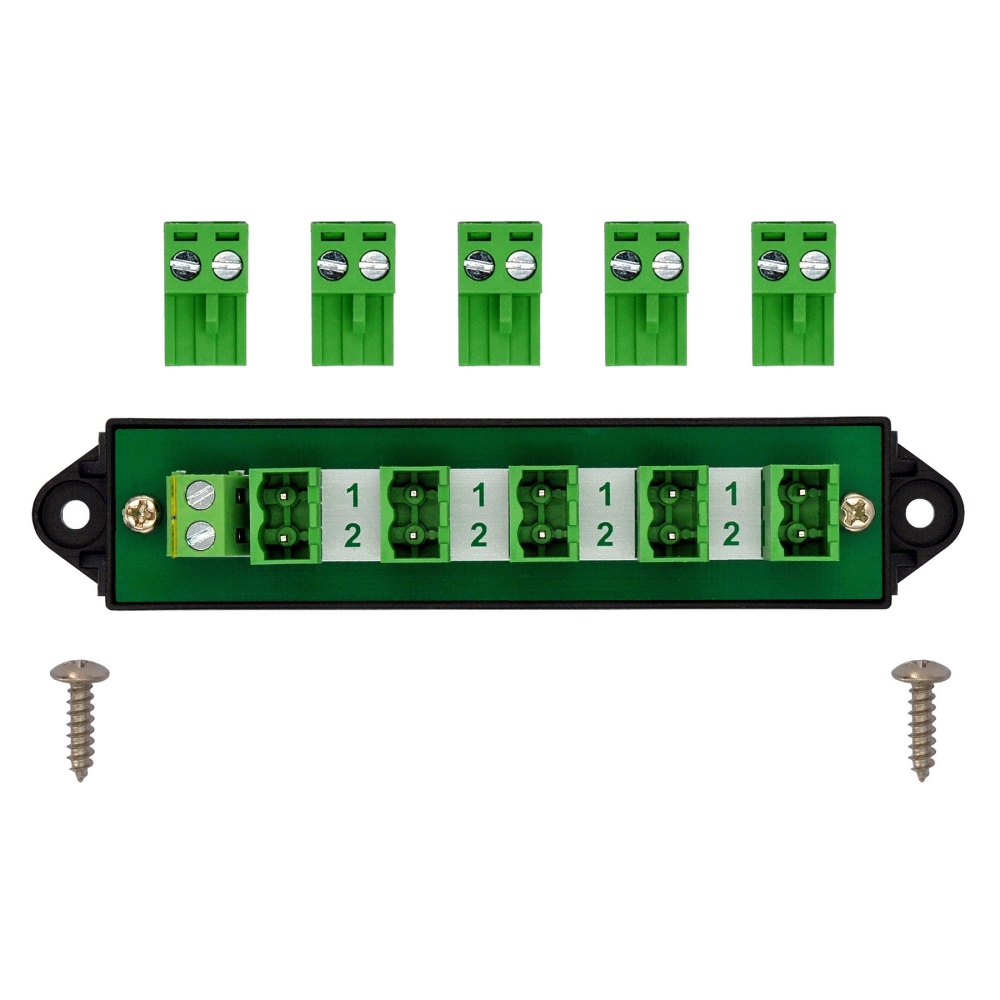 16Amp 300V 2x6 Position Pluggable Terminal Block Distribution Module. OONO D-1652GP