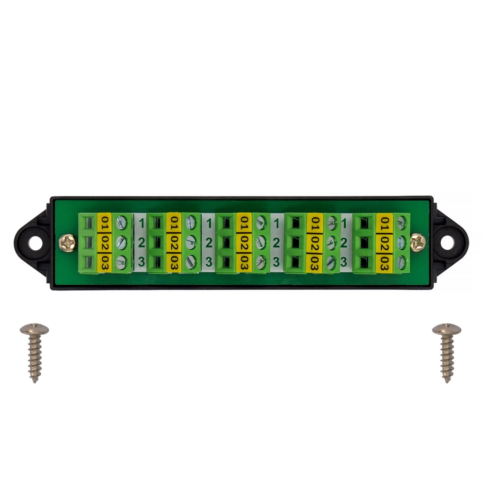 16Amp 300V 3x5 Position Terminal Block Distribution Module. OONO D-1656GP