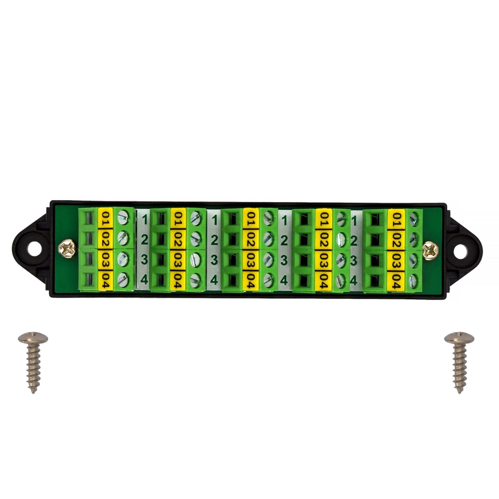 16Amp 300V 4x5 Position Terminal Block Distribution Module. OONO D-1657GP