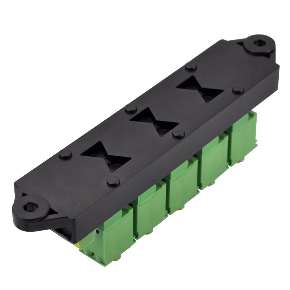 16Amp 300V 2x6 Position Pluggable Screwless Terminal Block Distribution Module. OONO D-1652GPN