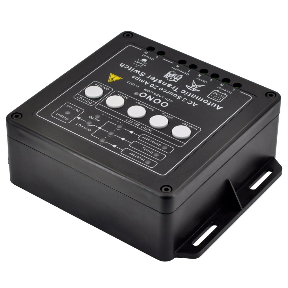 Manual and Automatic Transfer Switch, 3 Input 1 Output, AC230V 20A, ATS Auto Transfer Switch. OONO F-1073/230V