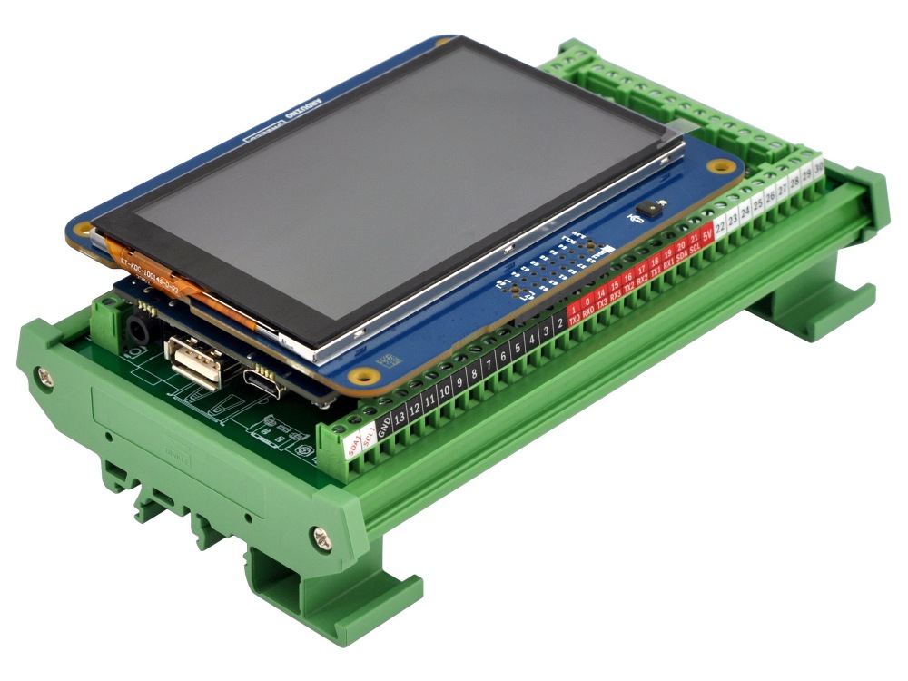 Terminal Block Adapter Module for Arduino GIGA R1 WiFi, DIN Rail or Screw Mount, GPIO Breakout Board, Standard Version