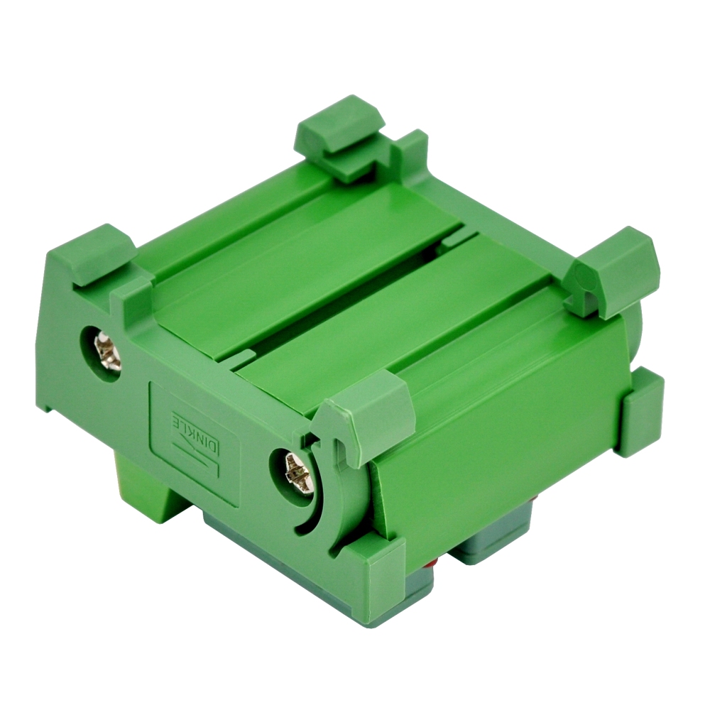 DIN Rail Mount AC 24 - 250V 2 Channel Fuse Module, OONO D-1637AT