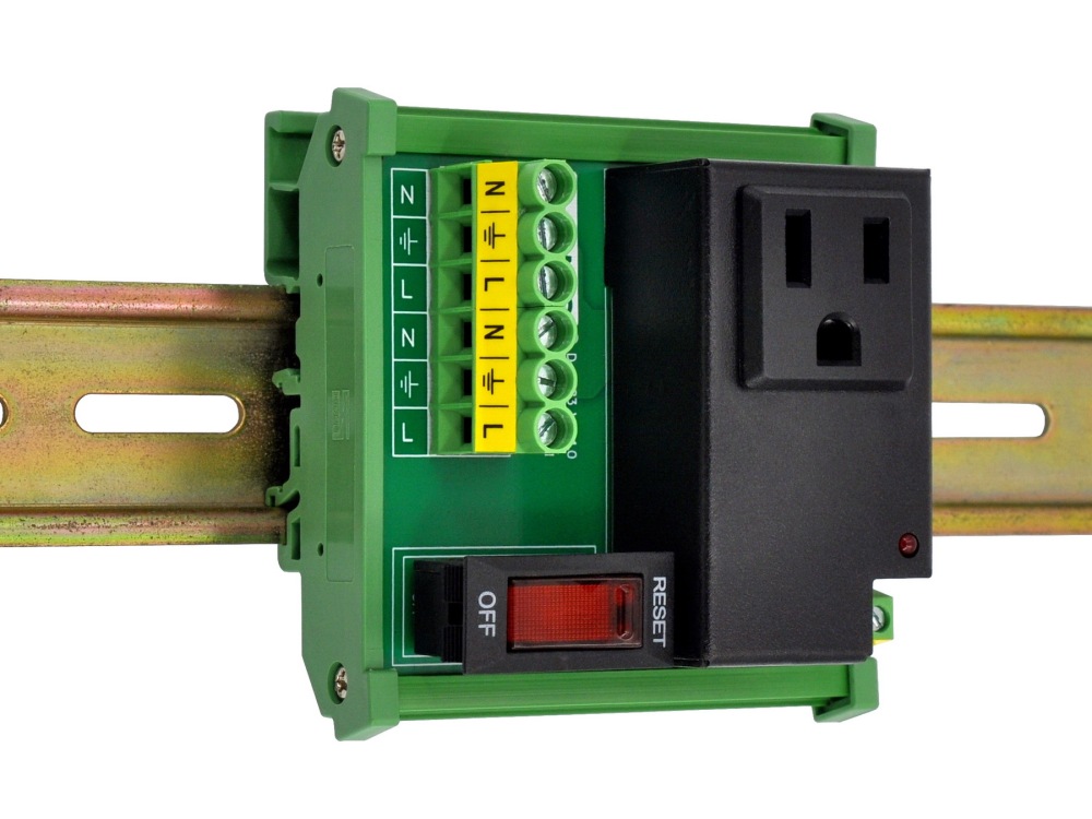 AC Power 1 Channel IoT Relay Outlet Module, DIN Rail or Screw Mounting