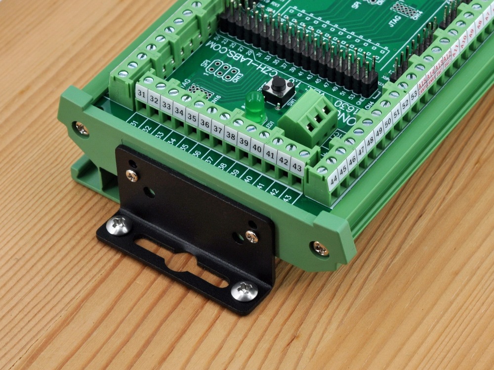 Terminal Block Adapter Module for Arduino GIGA R1 WiFi, DIN Rail or Screw Mount, GPIO Breakout Board, Full GPIO Version