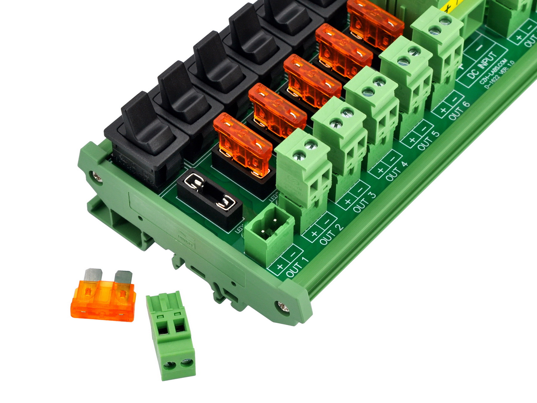 DC 52 Amp 12 Channel Power Distribution Module, Paddle Switch, Fused ...