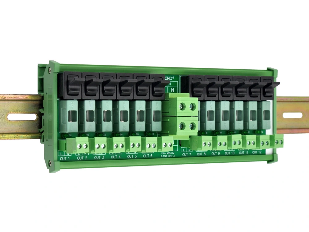 AC 52 Amp 12 Channel Power Distribution Module, Paddle Switch, Fused ...