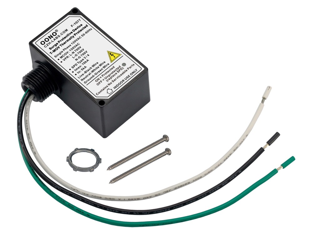 Single Phase AC 120V SPD Surge Protective Device, T-MOV Thermally Protected