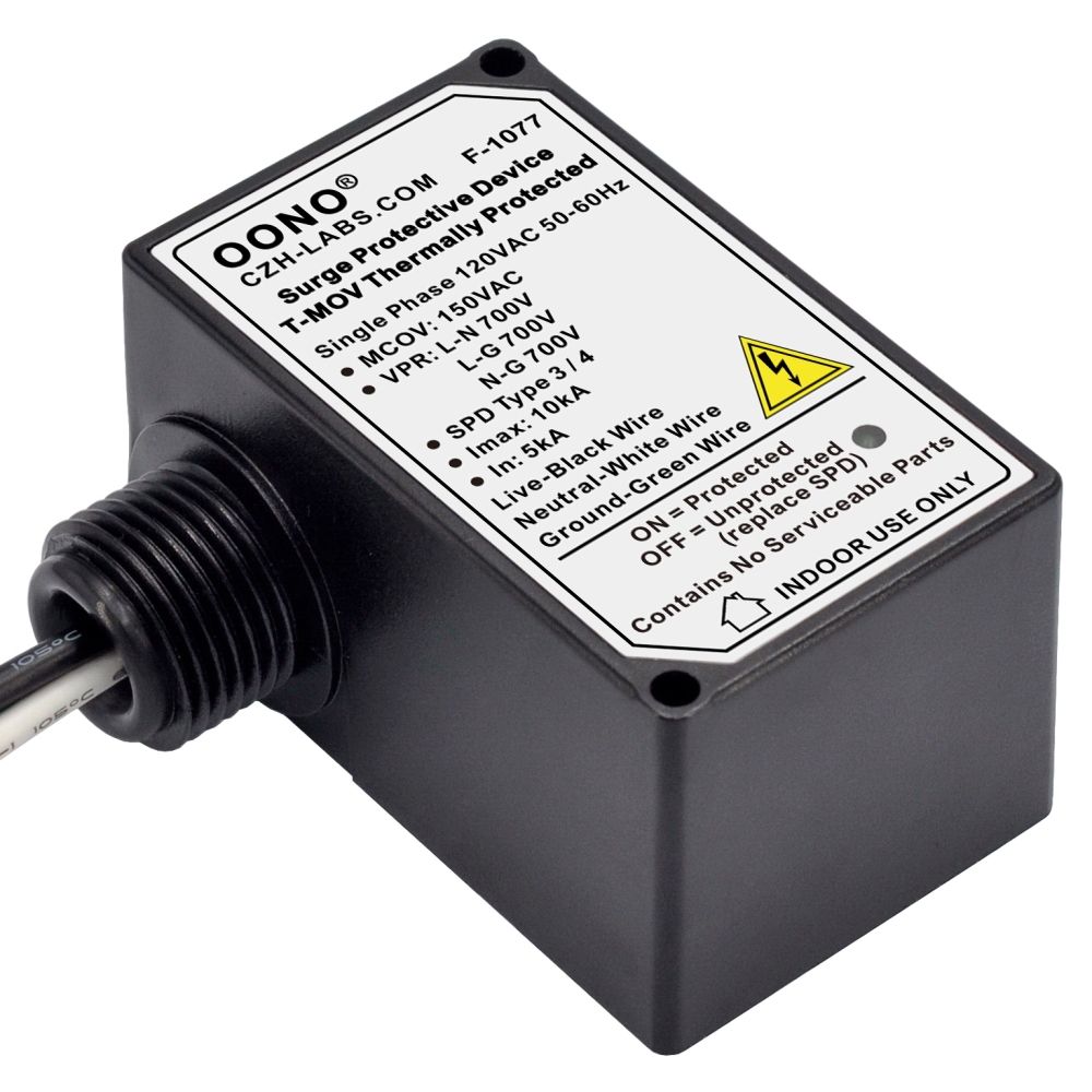 Single Phase AC 120V SPD Surge Protective Device, T-MOV Thermally Protected