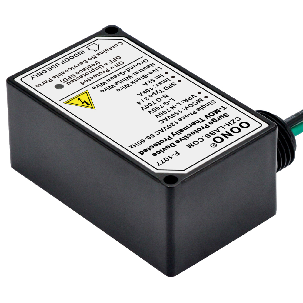 Single Phase AC 120V SPD Surge Protective Device, T-MOV Thermally Protected