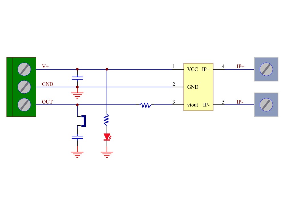 Bidirectional +/-100 Amp Isolated Current Sensor Module,  Based ACS758LCB-100B