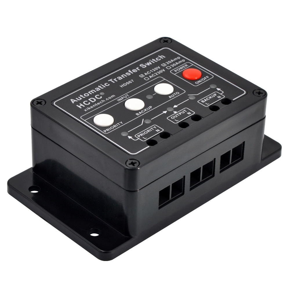 Automatic Transfer Switch, AC230V 20A, ATS Auto Transfer Switch, HCDC HD067