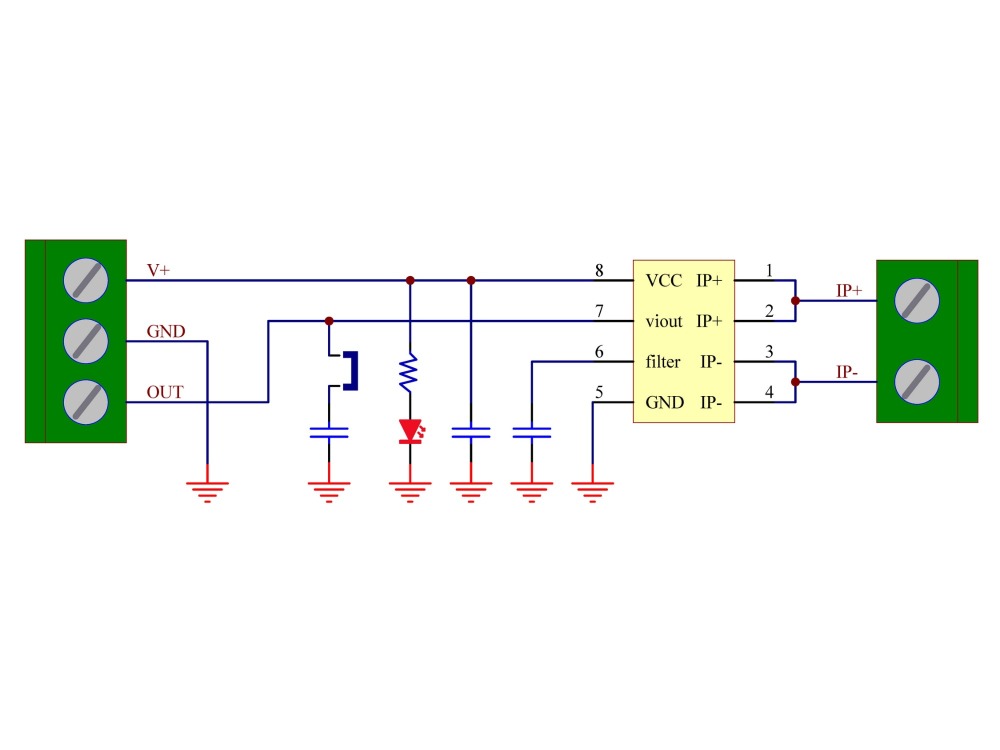 Bidirectional +/-30 Amp Isolated Current Sensor Module,  Based ACS712ELCTR-30A