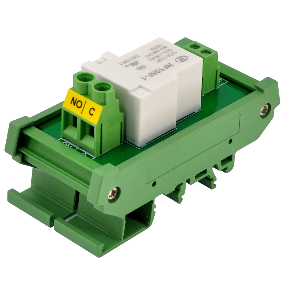 DIN Rail Mount AC120V Coil SPST-NO 30 Amp Power Relay Module Board ...