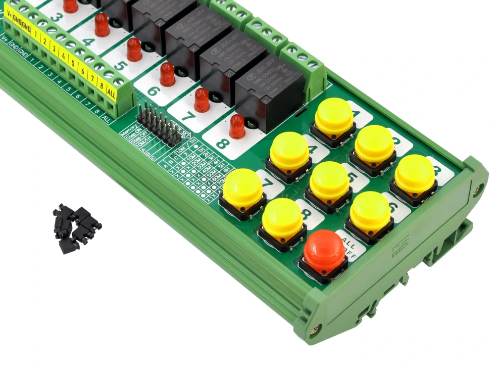 DIN Rail Mounting 8-Channel Multifunctional Bistable Relay Module