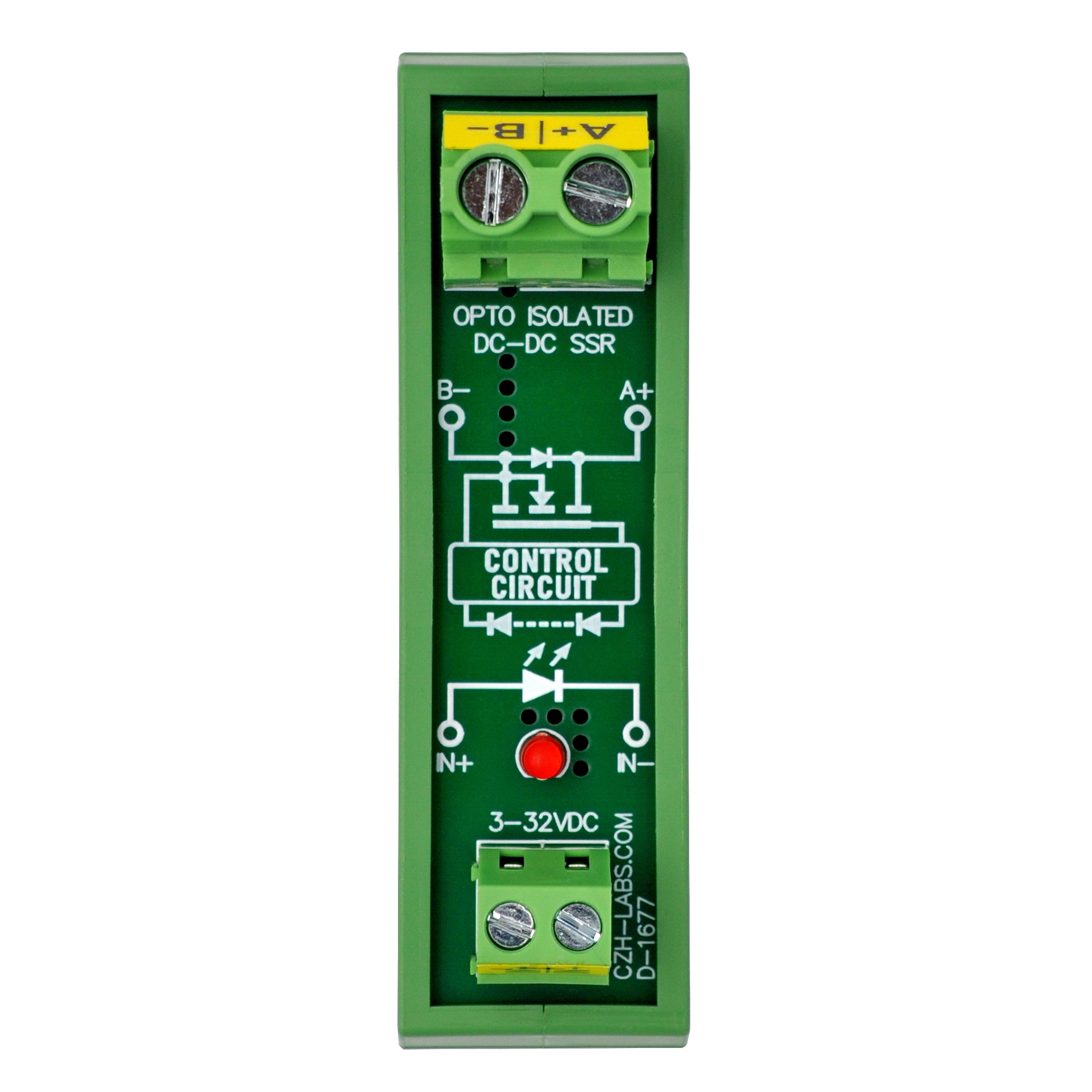 DC-DC 25Amp 200V Isolated SSR Module, DIN Rail Mount Solid State Relay