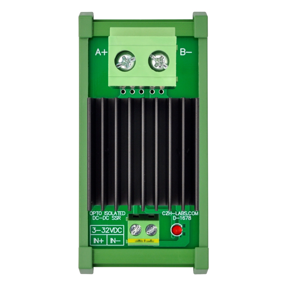 DC-DC 25Amp 200V Isolated SSR Module, DIN Rail Mount Solid State Relay