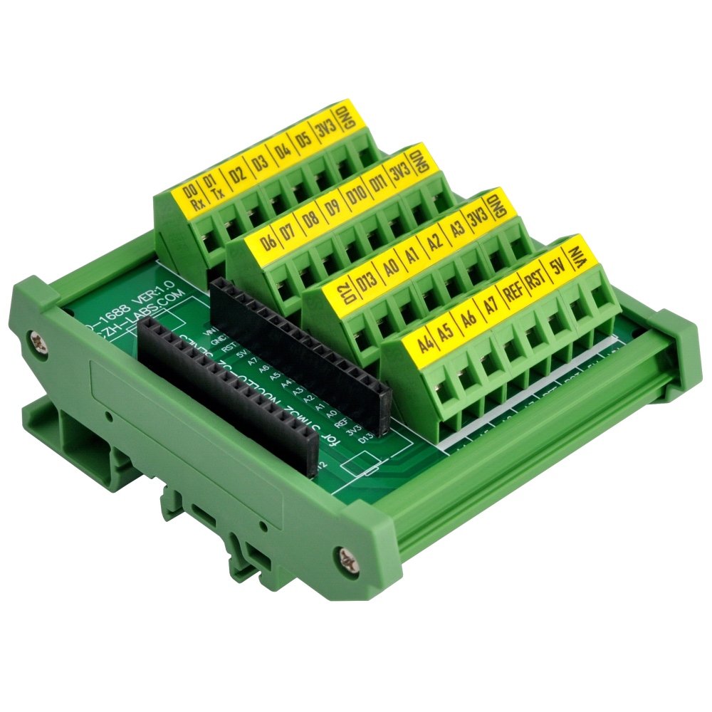 DIN Rail Mount Screw Terminal Block Breakout Board Module for STM32 Nucleo-32