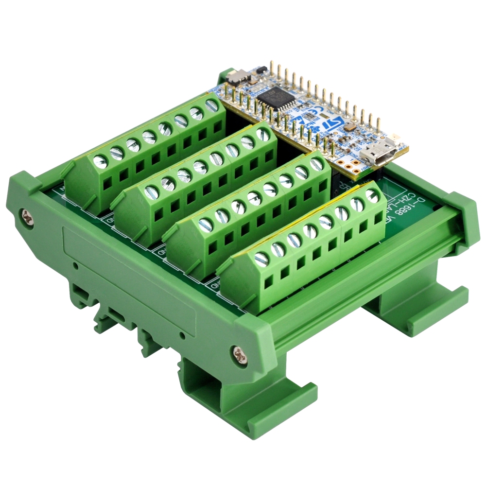 DIN Rail Mount Screw Terminal Block Breakout Board Module for STM32 Nucleo-32
