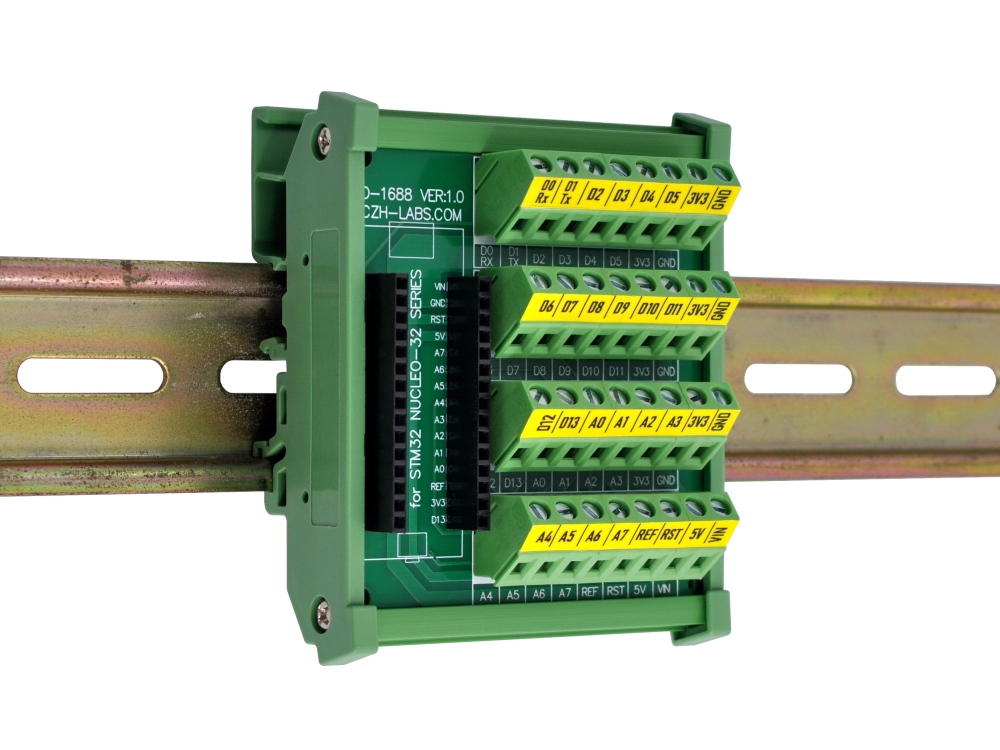 DIN Rail Mount Screw Terminal Block Breakout Board Module for STM32 Nucleo-32