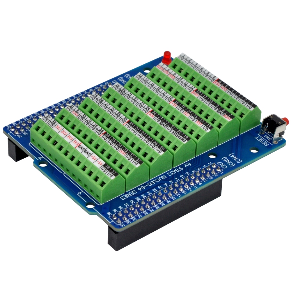 Bottom-mount Screw Terminal Block Breakout Board Module for STM32 Nucleo-64
