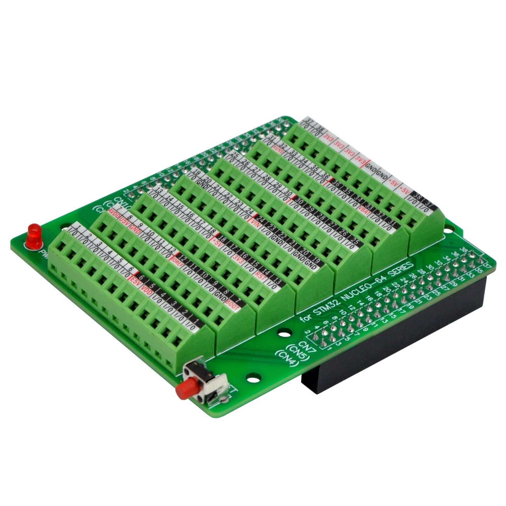 Top-mount Screw Terminal Block Breakout Board Module for STM32 Nucleo-64