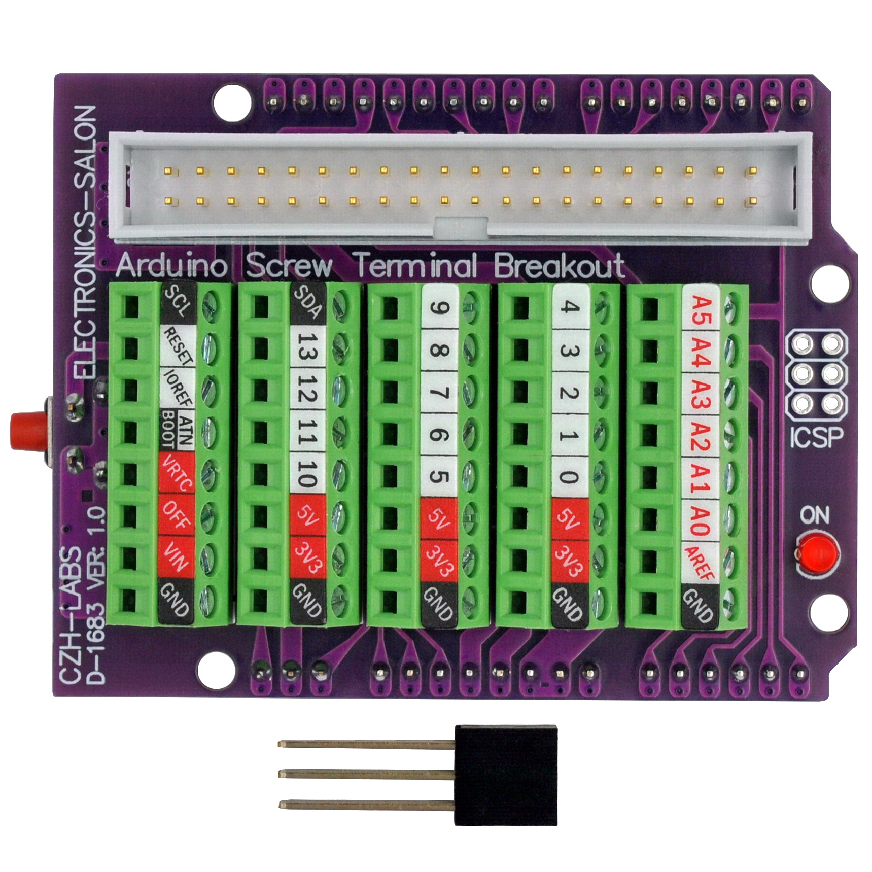 Arduino Based Terminal Block Screw Terminal Block Breakout Module for Arduino UNO R4 R3 R2 Zero ...