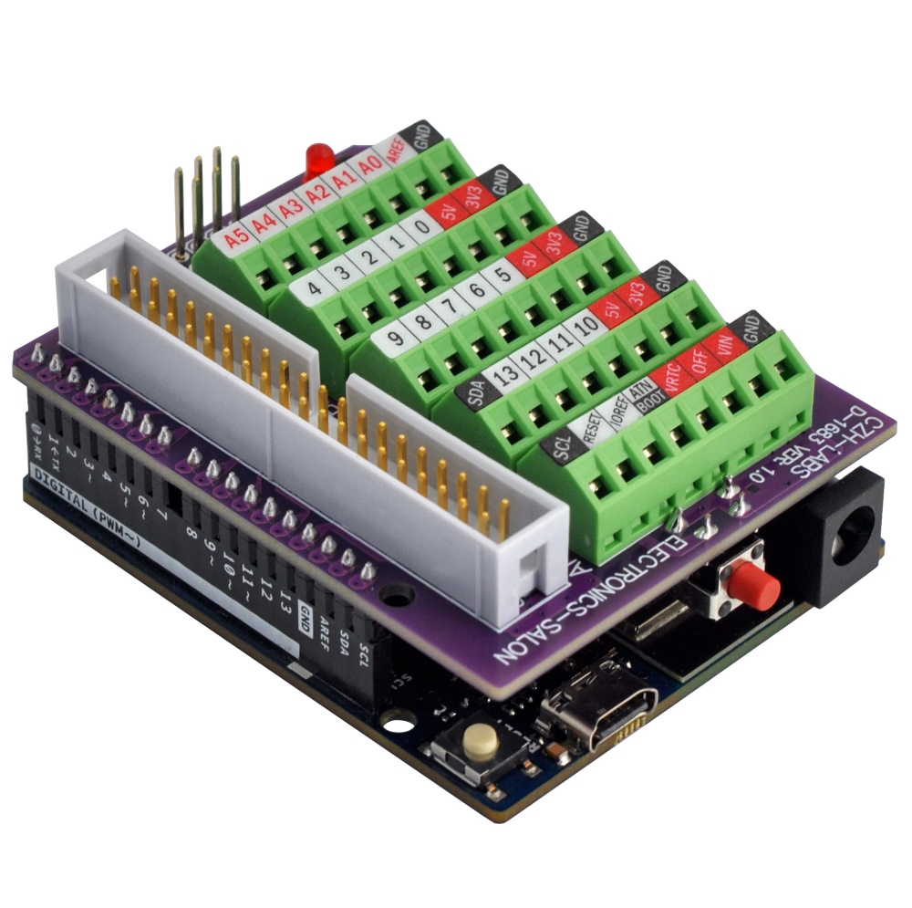 Screw Terminal Block Breakout Module for Arduino UNO R4 R3 R2 Zero, Electronics-Salon D-1683
