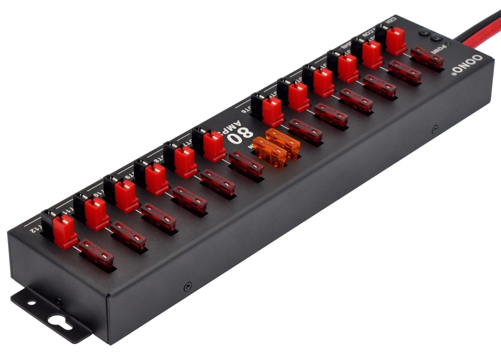 Wired 12 Port Powerpole DC Power Splitter Distribution Module