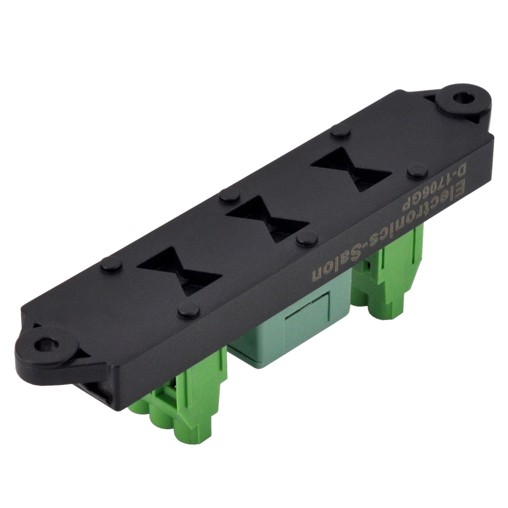 AC Live/Neutral Dual Channel 12 to 250V 6.3Amp Fuse Moudle, Screw Mount, D-1706GP