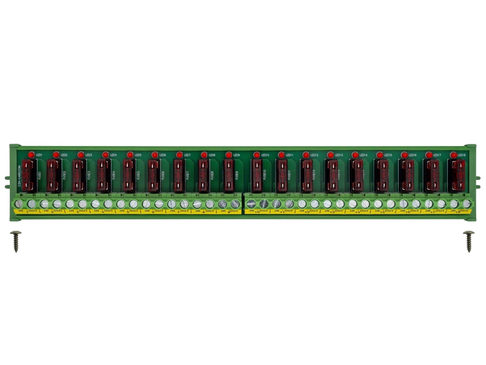 Screw Mount DC 5 - 32V 18 Channel ATO Fuse Module, CZH-LABS D-1709P/32V