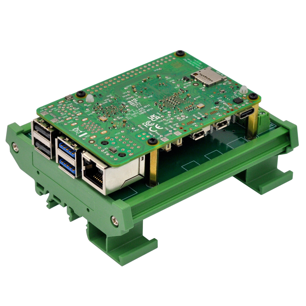 DIN Rail Mount Screw Terminal Block Adapter Module for Raspberry Pi 5 4B 3B+ 3B 3A+ 2B 1B+ 1A+ ZERO-W ZERO-2W