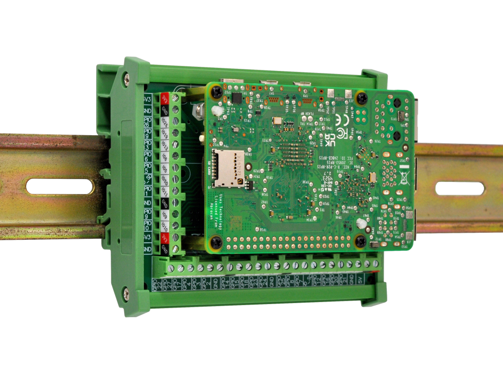 DIN Rail Mount Screw Terminal Block Adapter Module for Raspberry Pi 5 4B 3B+ 3B 3A+ 2B 1B+ 1A+ ZERO-W ZERO-2W