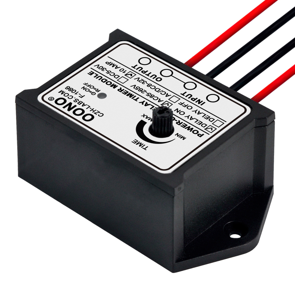 Power-ON Delay ON Timer Relay Module, AC 85-265V 10Amp, Adjust Time 1-100S, F-1086A/100S