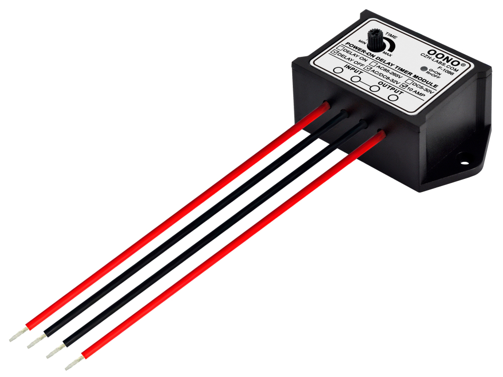 Power-ON Delay OFF Timer Relay Module, AC/DC 8-32V 10Amp, Adjust Time 1-100S, F-1086D/100S