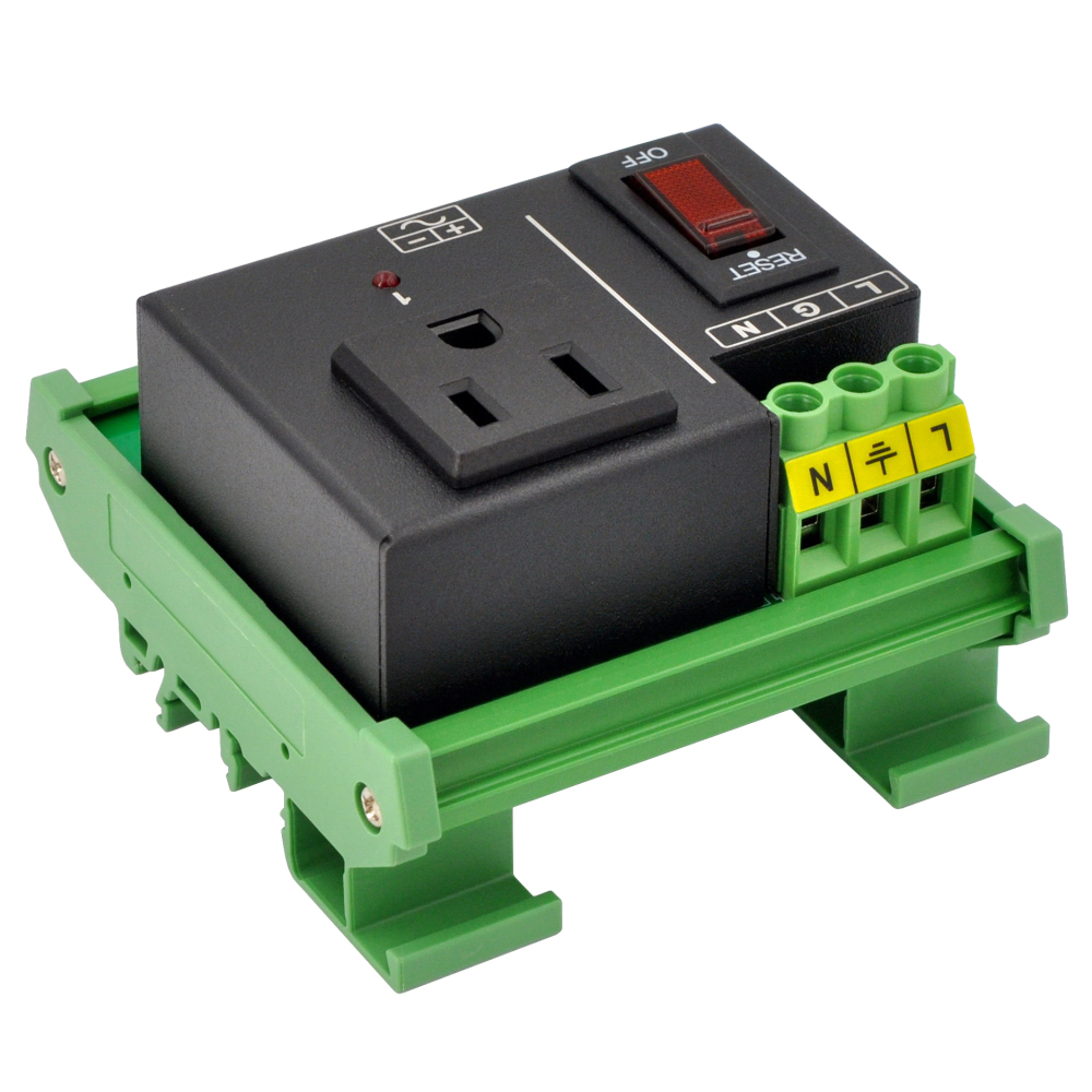 AC Power 1 Channel IoT Relay Outlet Module, DIN Rail or Screw Mounting, Support Normally-OFF Normally-ON Always-OFF Always-ON