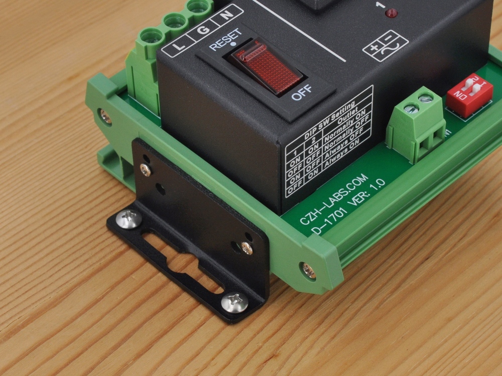 AC Power 1 Channel IoT Relay Outlet Module, DIN Rail or Screw Mounting, Support Normally-OFF Normally-ON Always-OFF Always-ON