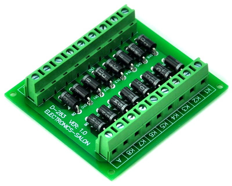 ELECTRONICS-SALON Common Anode 16 Diode Network Module, 1N5408 3A 1000V.